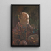 Zelfportret met parkiet - Oskar Laske — ingelijst kunstwerk aan de muur