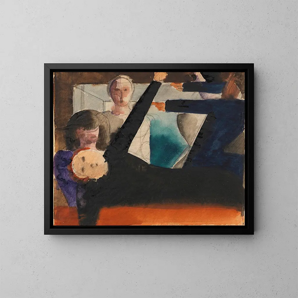 Dialoog van de aanklacht - Oskar Schlemmer — ingelijst kunstwerk aan de muur