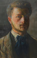 Self-portrait of Oskar Strnad studying - Oskar Strnad — artwork view