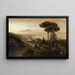 View of Vesuvius - Oswald Achenbach — framed artwork on a wall