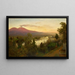 Campo Santo at Poggioreale, Vesuvius in the distance - Oswald Achenbach — framed artwork on a wall