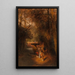Gardens and fountain of Villa Torlonia in Frascati, Rome - Oswald Achenbach — framed artwork on a wall