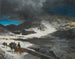 L'auberge du Grand Saint-Bernard dans les Alpes - Oswald Achenbach — weergave van het kunstwerk