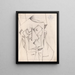 Composition cubistische, Het Hoofd - Oto Gutfreund — ingelijst kunstwerk aan de muur