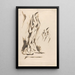 Lovers kissing - Otto Gutfreund — framed artwork on a wall