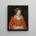 Portret van een dame op middelbare leeftijd gekleed in roze - Ottavio Leoni — ingelijst kunstwerk aan de muur
