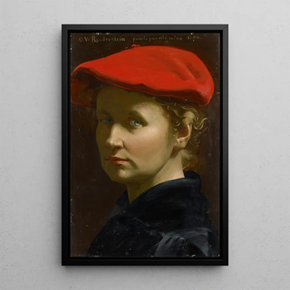 Ottilie Wilhelmine Roederstein - SelfPortrait with a Red Cap.webp