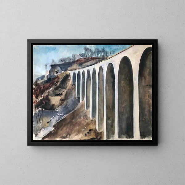 Pont de Drachenloch aan de zijde van Drackenstein - Otto Geigenberger — ingelijst kunstwerk aan de muur