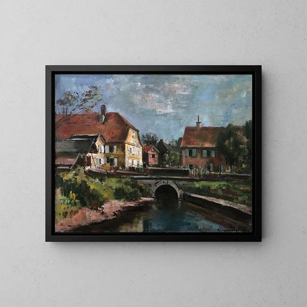 Dorp Franconien bij Bamberg - Otto Geigenberger — ingelijst kunstwerk aan de muur