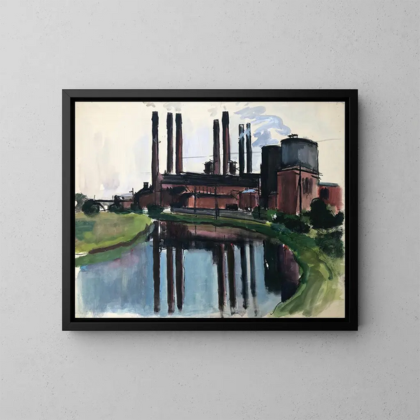 Haard - Otto Geigenberger — ingelijst kunstwerk aan de muur