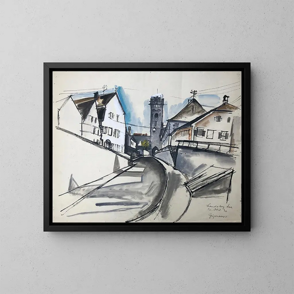 Landsberg-sur-le-Lech - Otto Geigenberger — ingelijst kunstwerk aan de muur