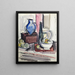 Still life with a jug and fruits on the table - Otto Geigenberger — framed artwork on a wall