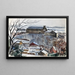 Snowy End-of-Winter Landscape - Otto Geigenberger — framed artwork on a wall