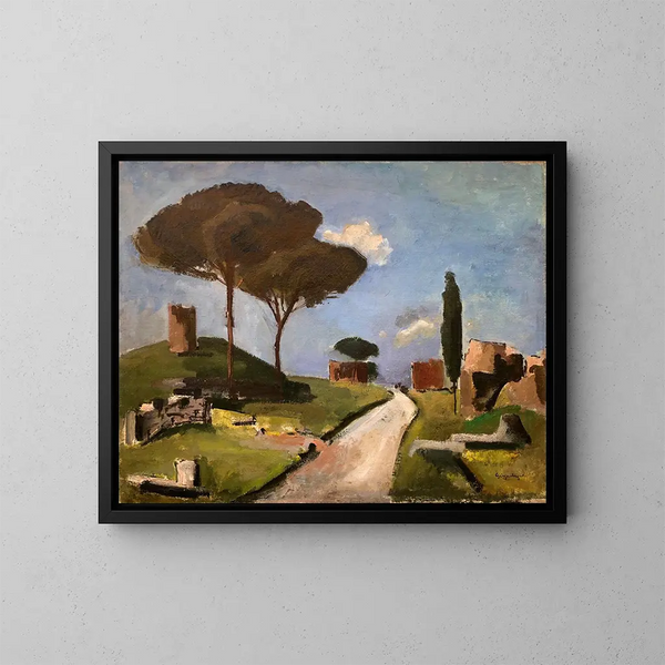 Voie Appienne - Otto Geigenberger — ingelijst kunstwerk aan de muur