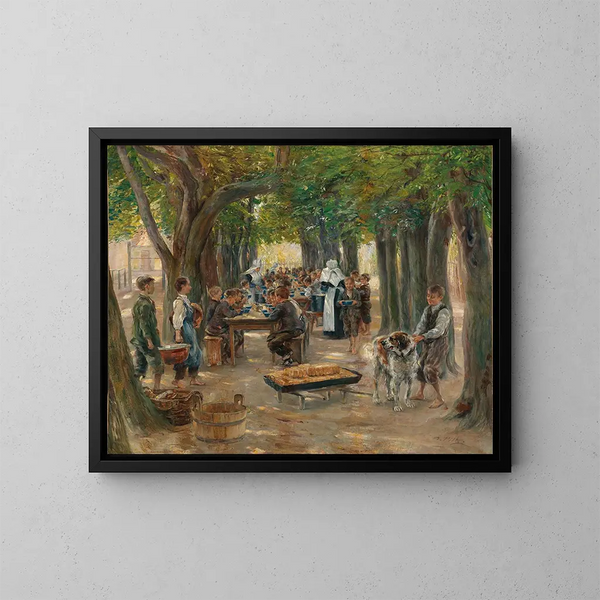 De kloostervoedsel - Otto Piltz — ingelijst kunstwerk aan de muur