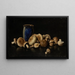 Still life with blue vase and mushrooms - Otto Scholderer — framed artwork on a wall