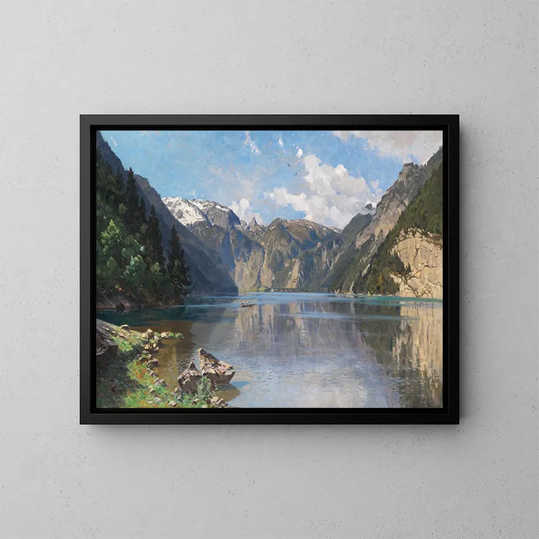 Het Königsee-meer - Otto Strützel — ingelijst kunstwerk aan de muur