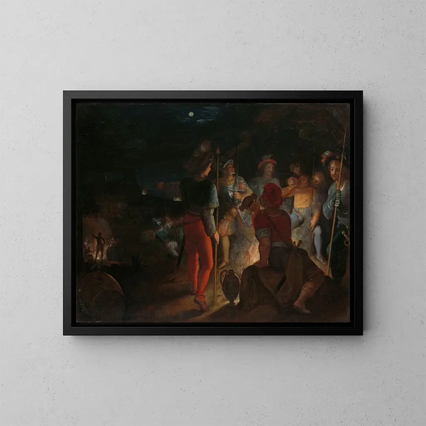 van Het Bataven belegeren de regimenten van het Romeinse leger bij Vetera - Otto van Veen — ingelijst kunstwerk aan de muur