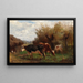 Cows grazing - Otto von Thoren — framed artwork on a wall