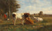 Open landschap met koeien - Otto von Thoren — weergave van het kunstwerk