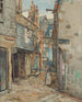 Carnglaze Street, 1910 - Owen Merton — zicht op de steeg in St Ives