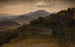Landschapschilderij nabij Subiaco bij zonsondergang - P. C. Skovgaard — weergave van het kunstwerk