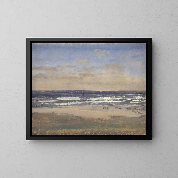 La Plage à Rgeleje - P. C. Skovgaard — ingelijst kunstwerk aan de muur