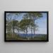 View through beech trees on a fjord - P. C. Skovgaard — framed artwork on a wall