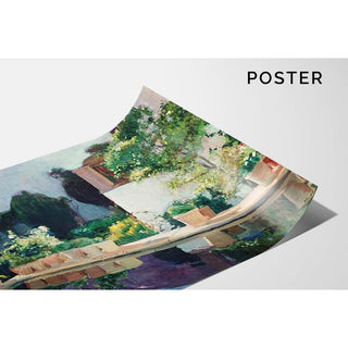 Palais de l'Étang, jardins royaux de Séville - Joaquin Sorolla | Reproduction Tableau Décoration murale affiche copie