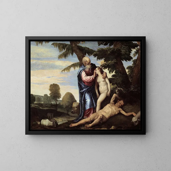 De Schepping van Eva - Paolo Véronèse — ingelijst kunstwerk aan de muur