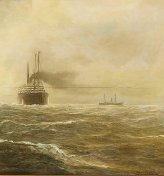 Paquebot de la HAPAG devant les hauts-fonds de Nantucket - Hugo Schnars