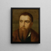 Portret van een behaarde man hoofd en schouders binnen - Parijs Bordone — ingelijst kunstwerk aan de muur
