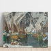 Reproductie van het schilderij Van de vissersboten in Svolvær, studie van de Lofoten - Anna Boberg
