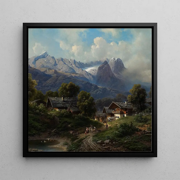 Partenkirchen en Bavière au lever du soleil - Carl Millner