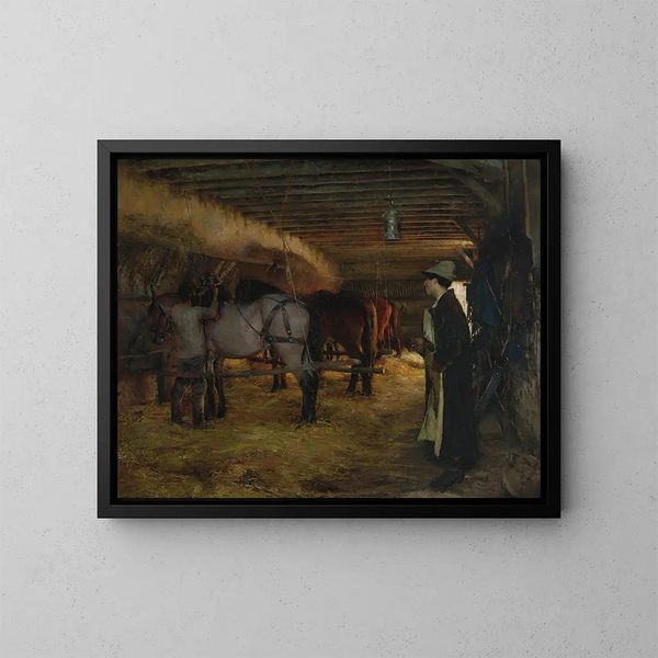 Een schuur - Pascal-Adolphe-Jean Dagnan-Bouveret — ingelijst kunstwerk aan de muur