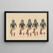 Kachinas met lange haren - Patricio Toya — ingelijst kunstwerk aan de muur