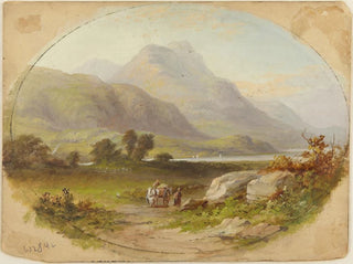 Berglandschap - Patrick Branwell Brontë — weergave van het kunstwerk