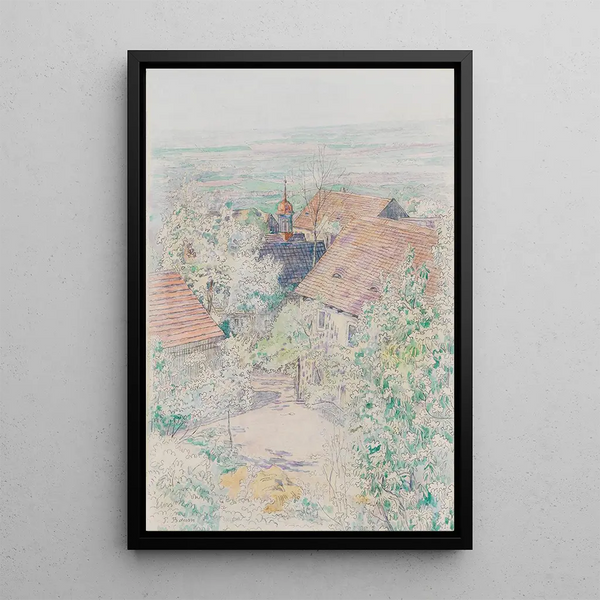 Paul Baum - Blick aus Homberg an der Efze ber blhende Bume.webp