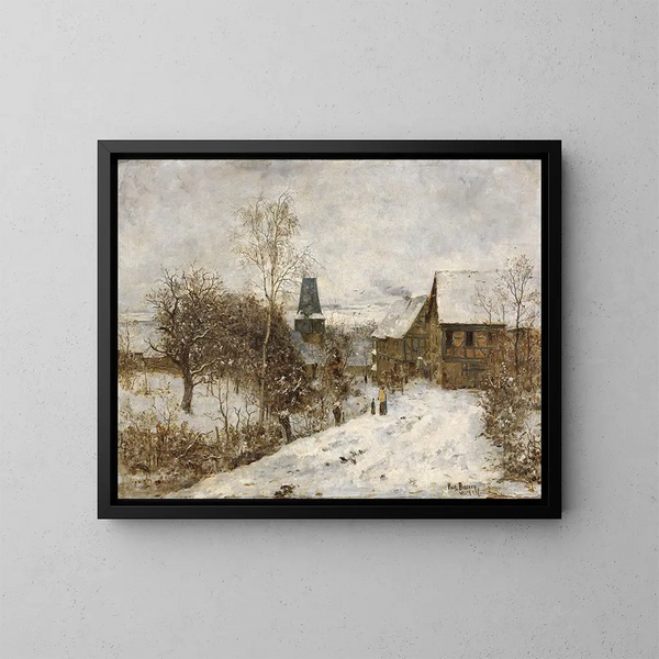 Oberweimar en winter - Paul Baum — ingelijst kunstwerk aan de muur