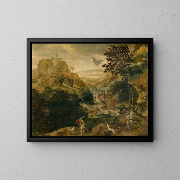 Het Verlangen van Ganymedes - Paul Bril — ingelijst kunstwerk aan de muur