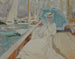 In boot - Paul César Helleu — weergave van het kunstwerk