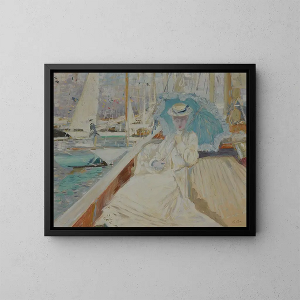 In boot - Paul César Helleu — ingelijst kunstwerk aan de muur