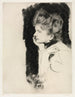 Hoofd van een vrouw - Paul César Helleu — weergave van het kunstwerk