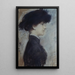 Portret van vrouw op profiel - Paul César Helleu — ingelijst kunstwerk aan de muur
