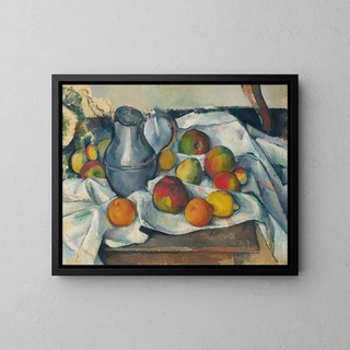 Waterkoker en fruit - Paul Cézanne — ingelijst kunstwerk aan de muur