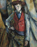 Jongen met rode vest - Paul Cézanne — weergave van het kunstwerk