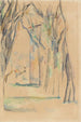 L'Allée des kastanjebomen bij Jas de Bouffan - Paul Cézanne — weergave van het kunstwerk