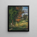 Landschapschilderij - Paul Cézanne — ingelijst kunstwerk aan de muur