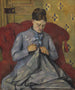 Portret van de vrouw van de kunstenaar - Paul Cézanne — weergave van het kunstwerk