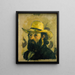 Zelfportret met strohoed - Paul Cézanne — ingelijst kunstwerk aan de muur